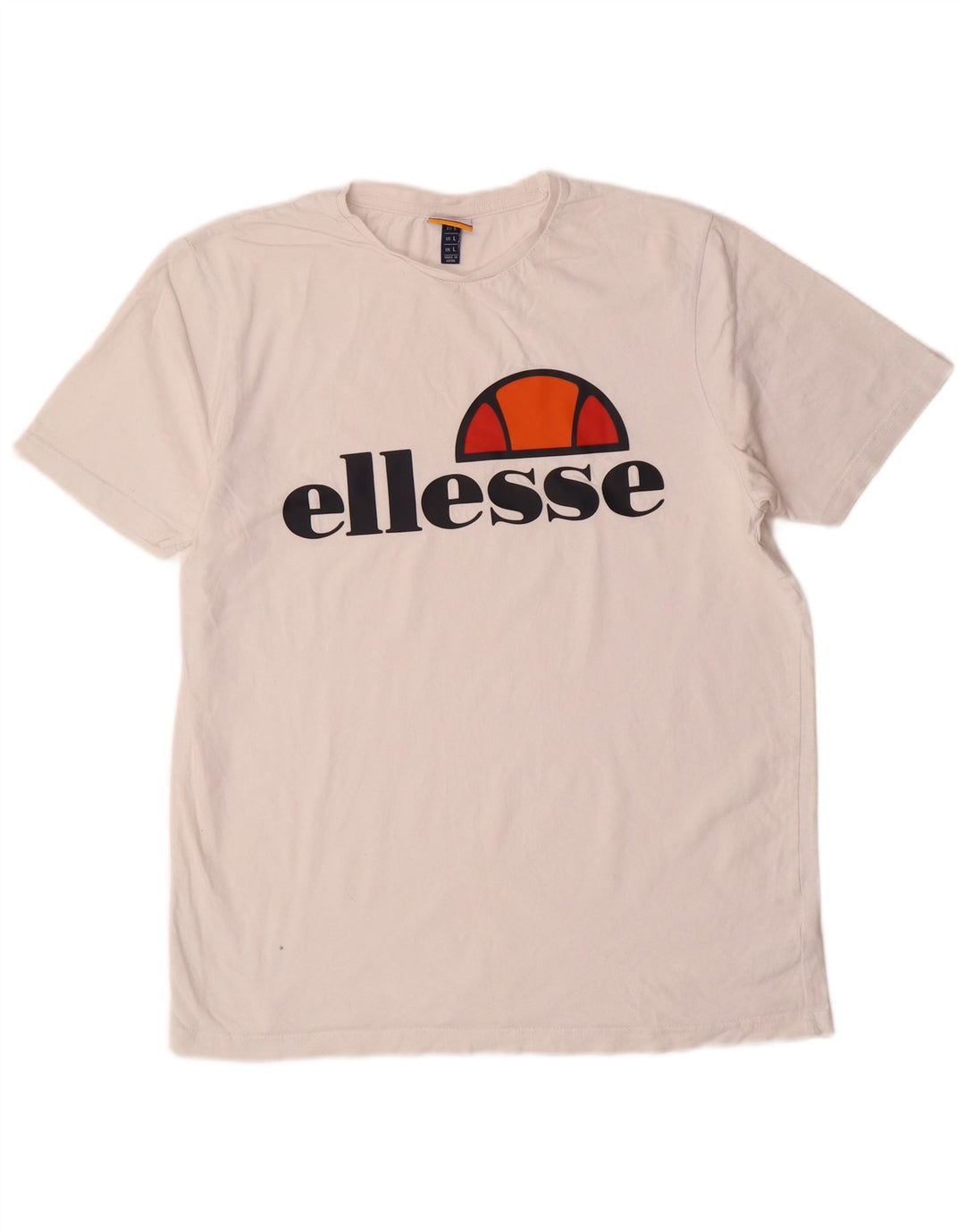 Ανδρικό γραφικό μπλουζάκι ELLESSE Top μεγάλο λευκό βαμβακερό
