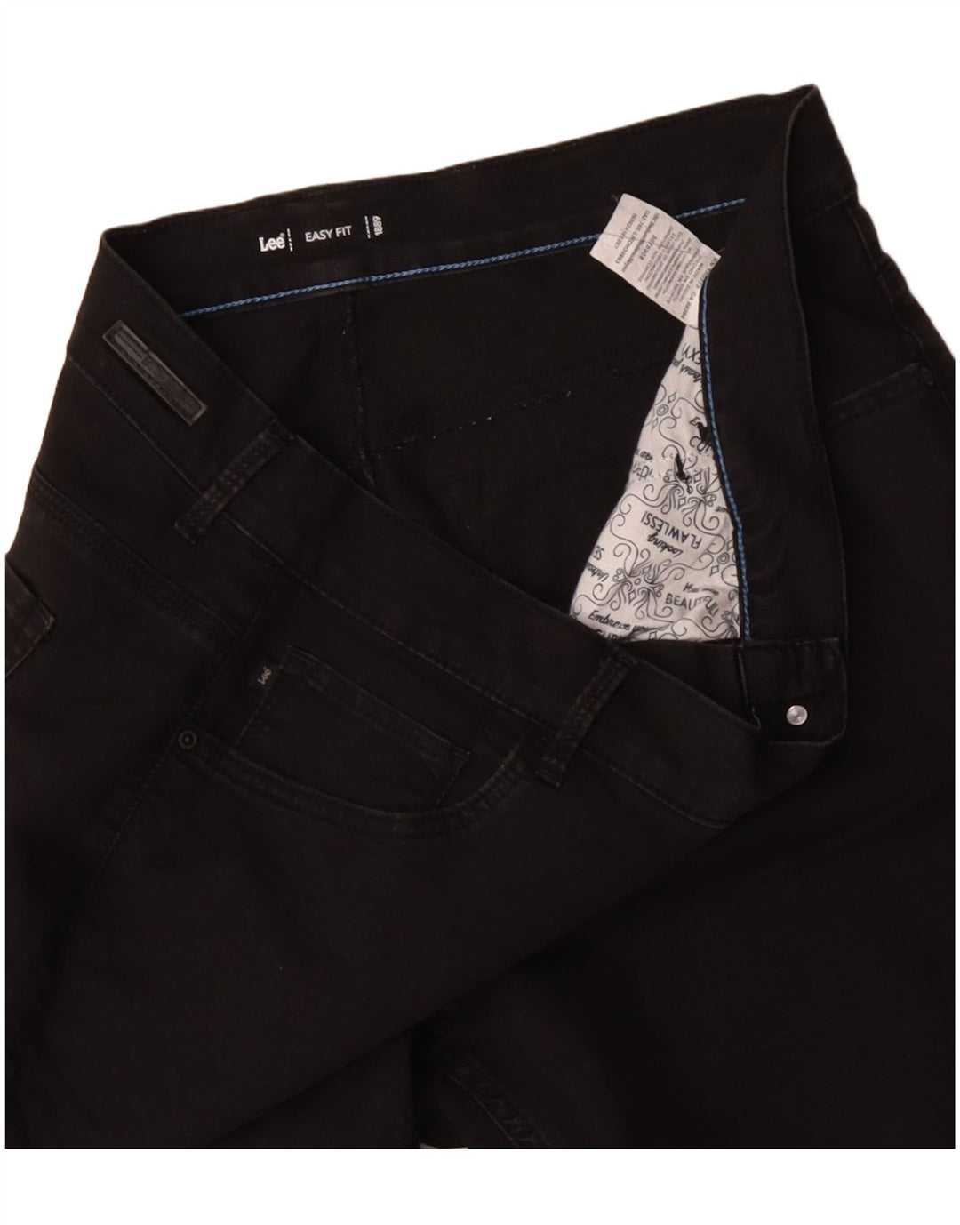 Lee Womens Easy Fit Slim Jeans US 18 2XL W36 L30 μαύρο βαμβακερό