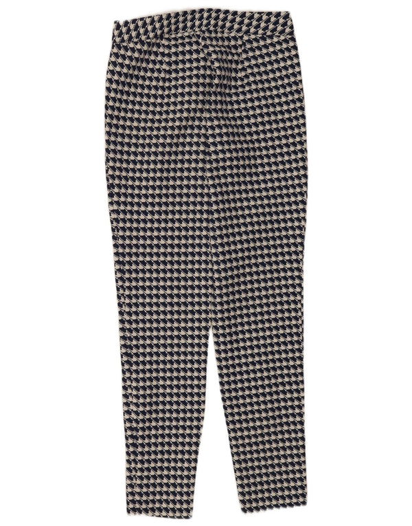 Zara Γυναικείο Slim παντελόνι Chino Small W26 L30 Navy Blue Geometric