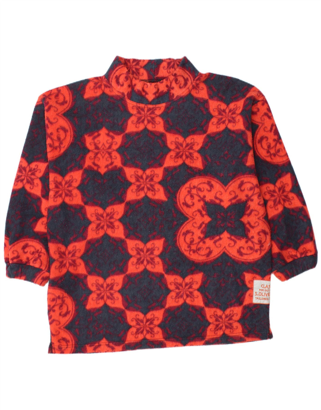 S.Oliver Ανδρικό Fleece Jumper XL Navy Blue Floral Polyester