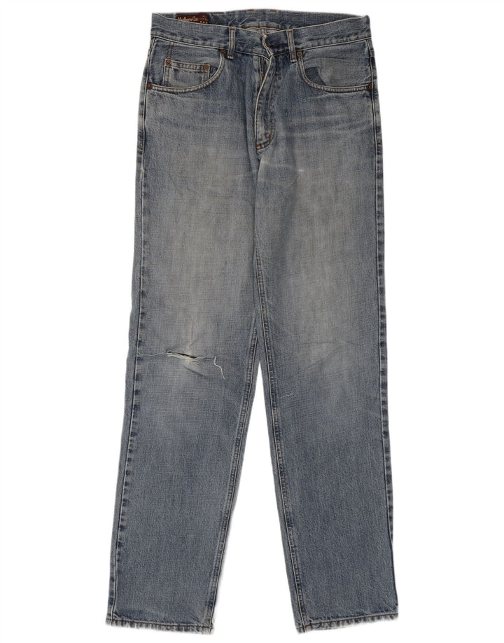 Ανδρικό τζιν Marlboro Classics Distressed Straight W32 L34 Μπλε βαμβακερό