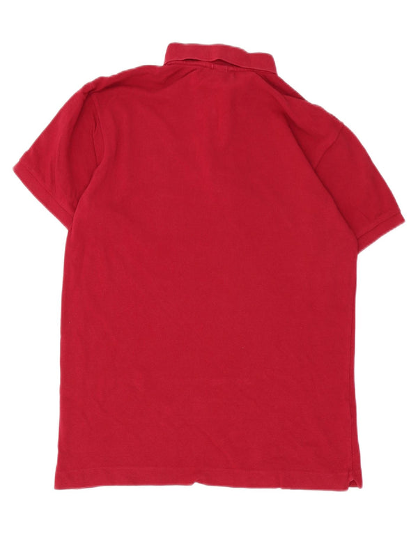 LACOSTE Mens Classic Fit Polo Shirt Size 4 Medium Red Cotton