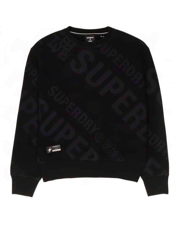 Ανδρικό γραφικό φούτερ Superdry Jumper Μεσαίο μαύρο βαμβακερό