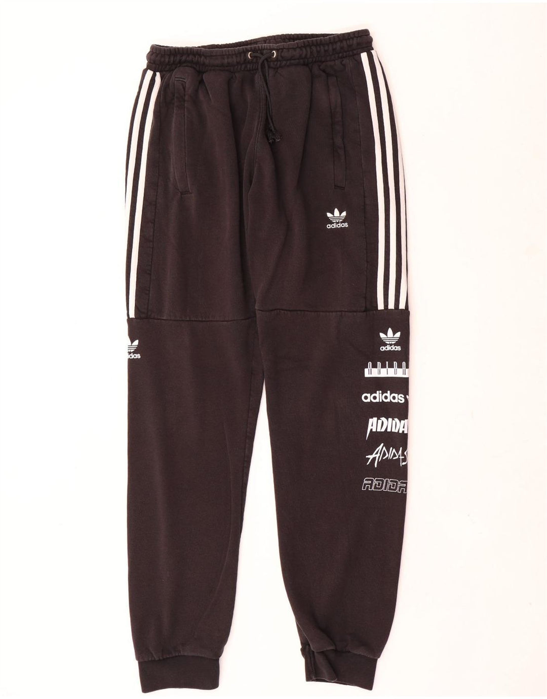 Ανδρική φόρμα αθλητικής φόρμας Adidas γραφικά Joggers μεσαίο μαύρο πολυεστέρα