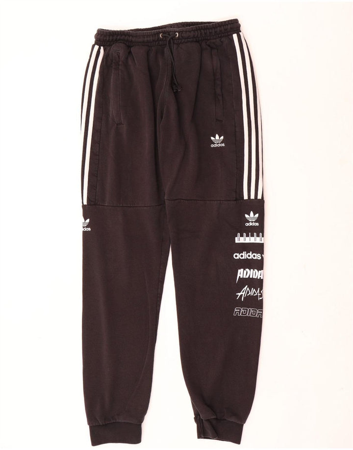 Ανδρική φόρμα αθλητικής φόρμας Adidas γραφικά Joggers μεσαίο μαύρο πολυεστέρα