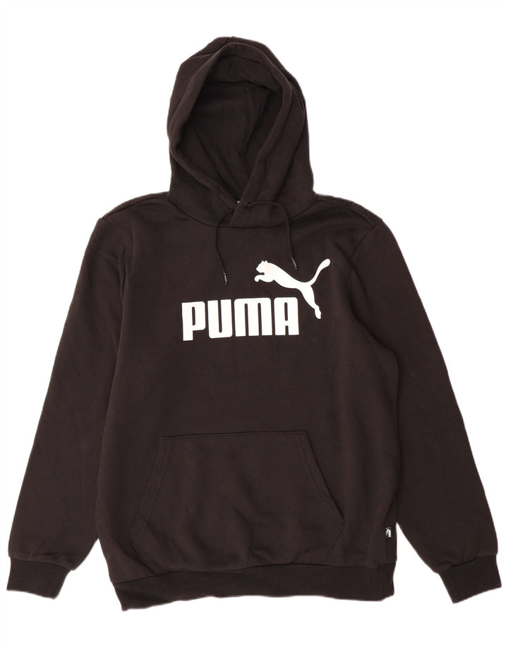 Ανδρικό γραφικό κουκούλα PUMA, μεσαίο μαύρο βαμβακερό