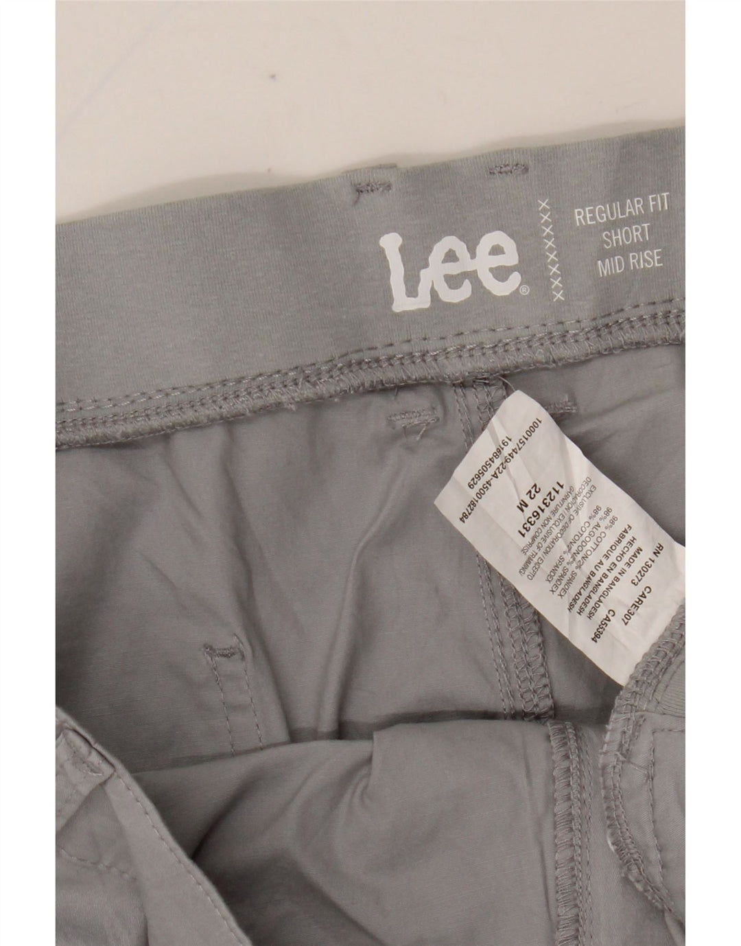 Γυναικείο κανονικό ψηλό σορτς φορτίου LEE US 22 3XL W42 Γκρι βαμβακερό