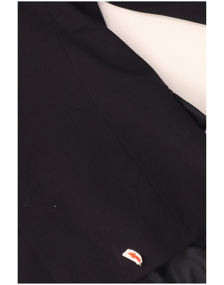 Zara Γυναικείο Μπουφάν 1 Button Blazer UK 12 Medium Navy Blue Polyester