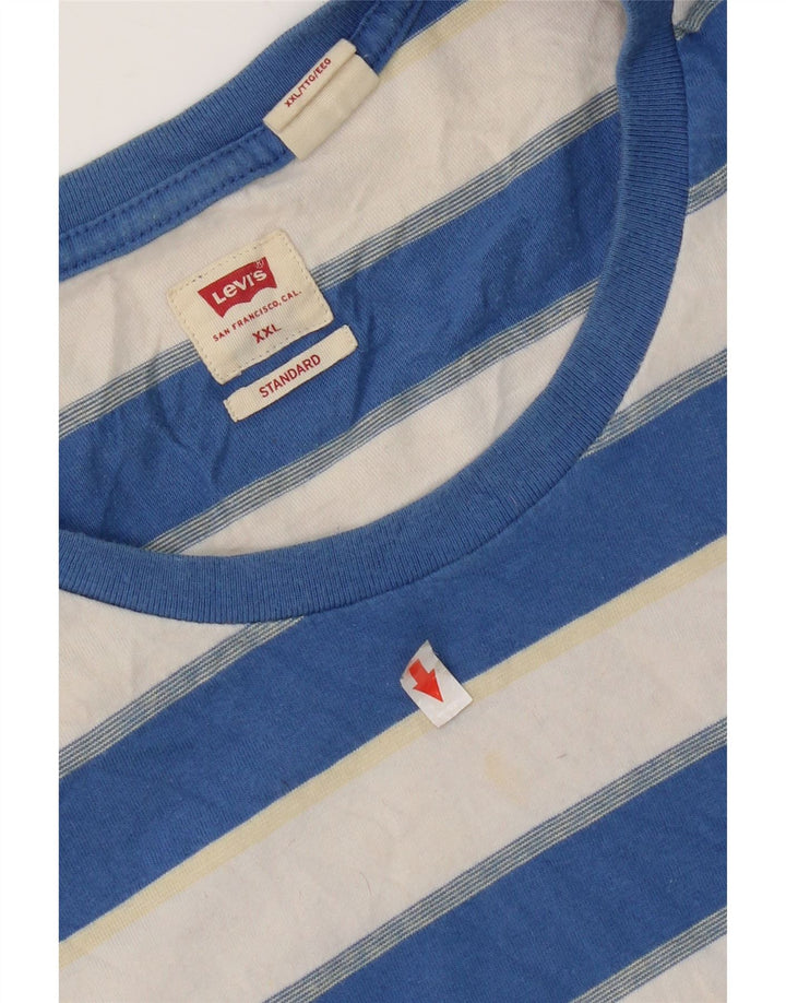 Ανδρικό T-Shirt Levi's Standard Top 2XL Μπλε ριγέ βαμβακερό