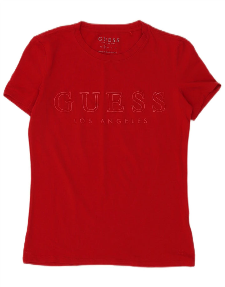 Γυναικείο γραφικό μπλουζάκι Guess Top UK 10 Small Red