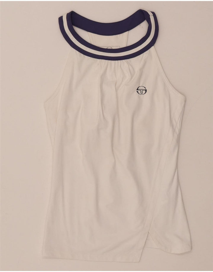 Sergio Tacchini Γυναικείο Γιλέκο Τοπ UK 4 XS Λευκό νάιλον
