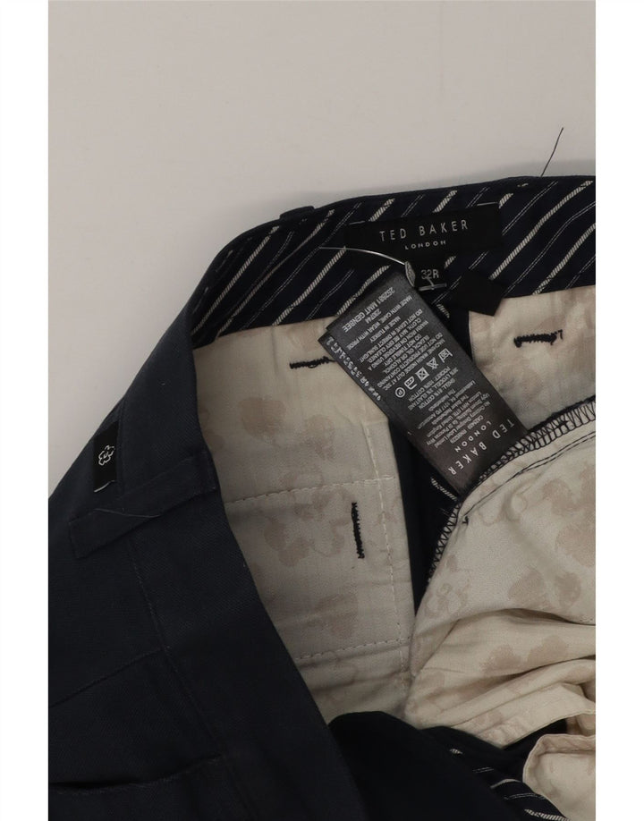 Ted Baker Ανδρικό Slim παντελόνι Chino W32 L31 Navy Blue Polyester