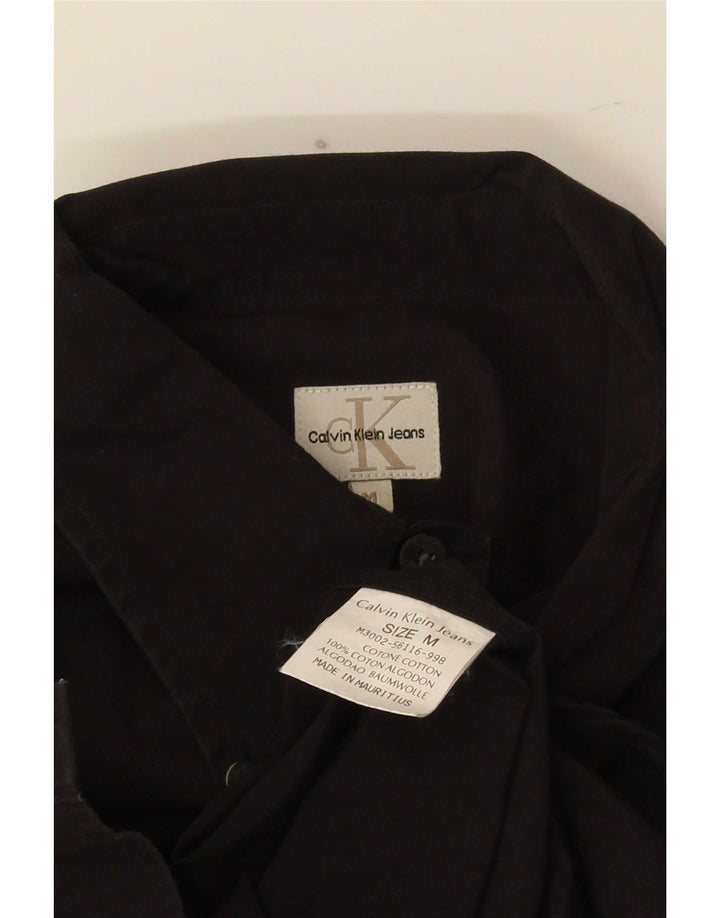 Ανδρικό πουκάμισο Calvin Klein Jeans, μεσαίο μαύρο βαμβακερό