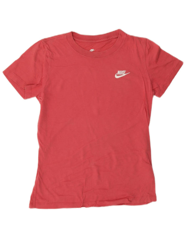 Γυναικείο μπλουζάκι Nike μεγάλου μεγέθους τοπ UK 6 XS Ροζ βαμβακερό