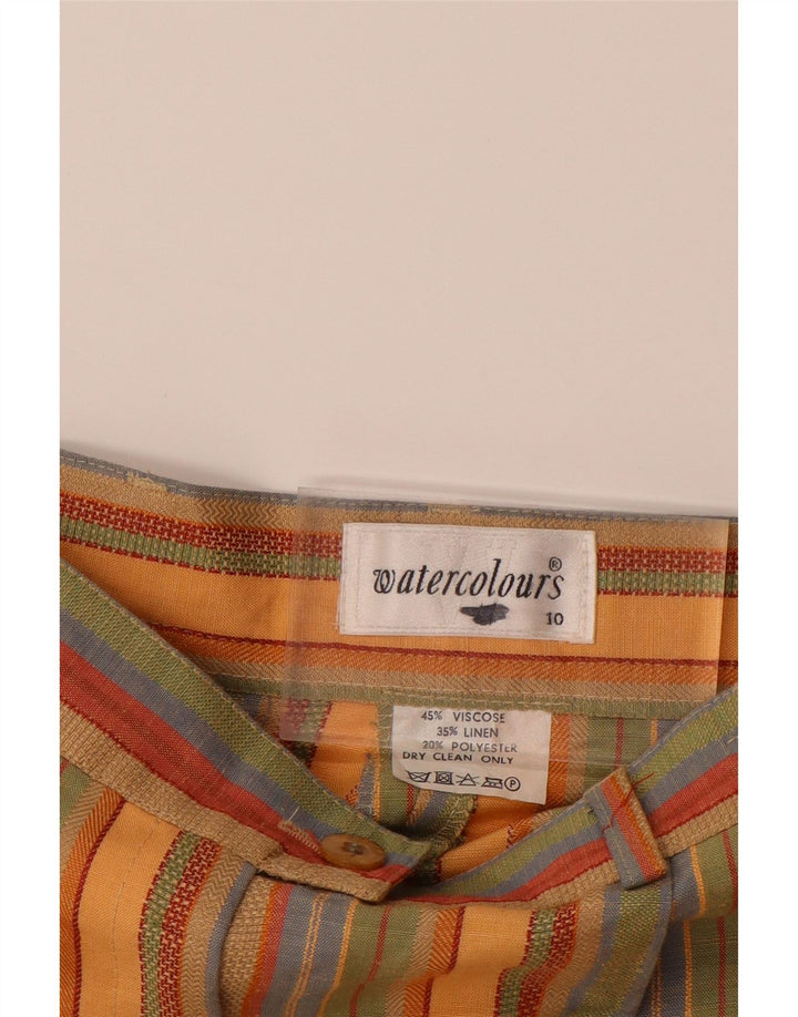 VINTAGE Γυναικείο σορτς Chino UK 10 Small W26 πολύχρωμο ριγέ