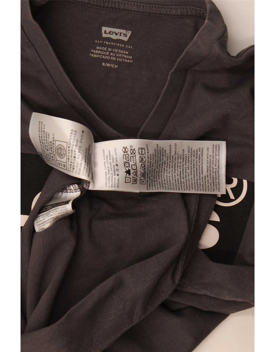 Ανδρικό γραφικό μπλουζάκι Levi's Small γκρι βαμβακερό