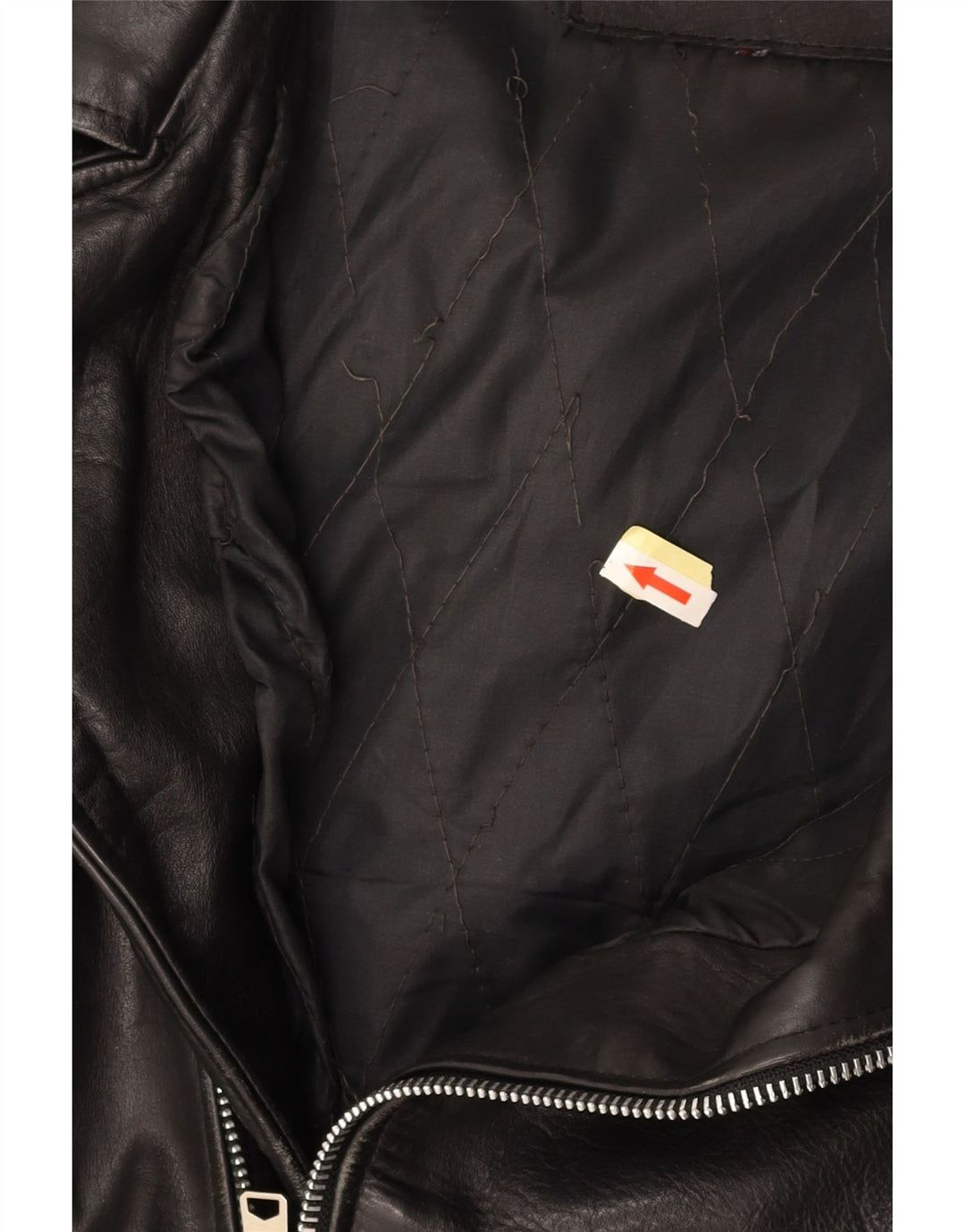 VINTAGE Ανδρικό Δερμάτινο Μπουφάν Biker UK 36 Small Μαύρο