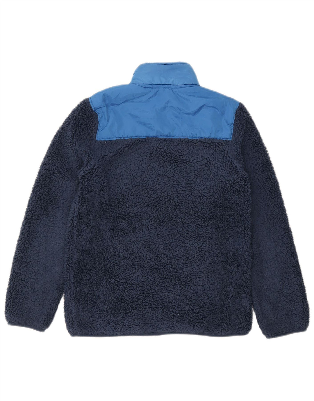 MOUNTAIN WAREHOUSE Boys Fleece Jacket 12-13 Years Navy Blue Colorblock