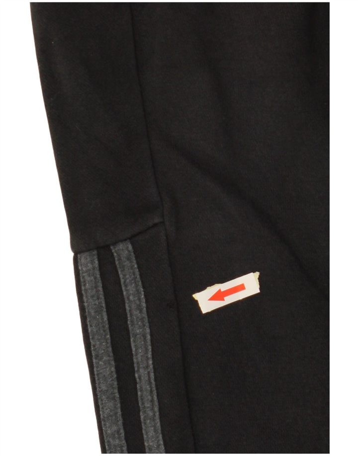 ADIDAS Boys Tracksuit Trousers Joggers 9-10 Years Black Cotton