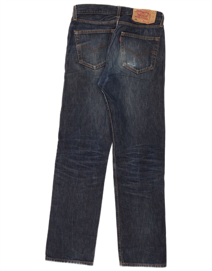Levi's Womens 501 Straight Jeans W31 L32 Navy Blue