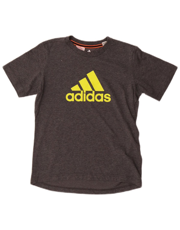 Adidas Boys Graphic T-Shirt Top 11-12 ετών Γκρι βαμβακερό