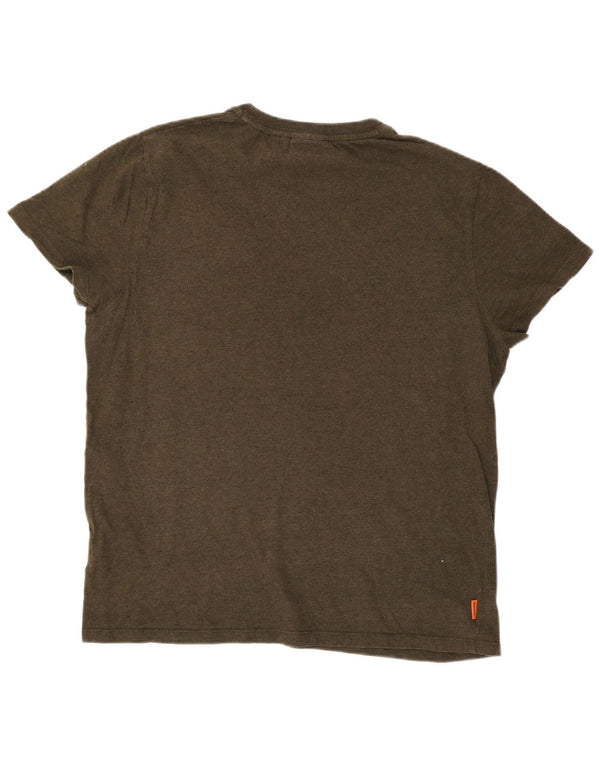 Superdry Ανδρικό T-Shirt Top 2XL Χακί Βαμβακερό