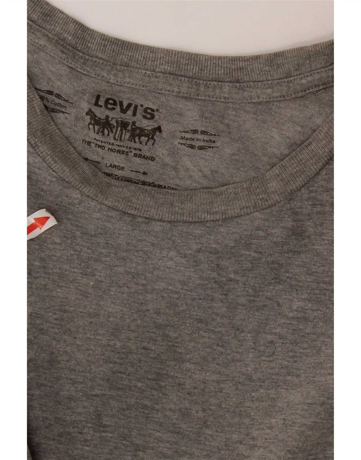 Ανδρικό T-Shirt Levi's Top μεγάλο γκρι βαμβακερό