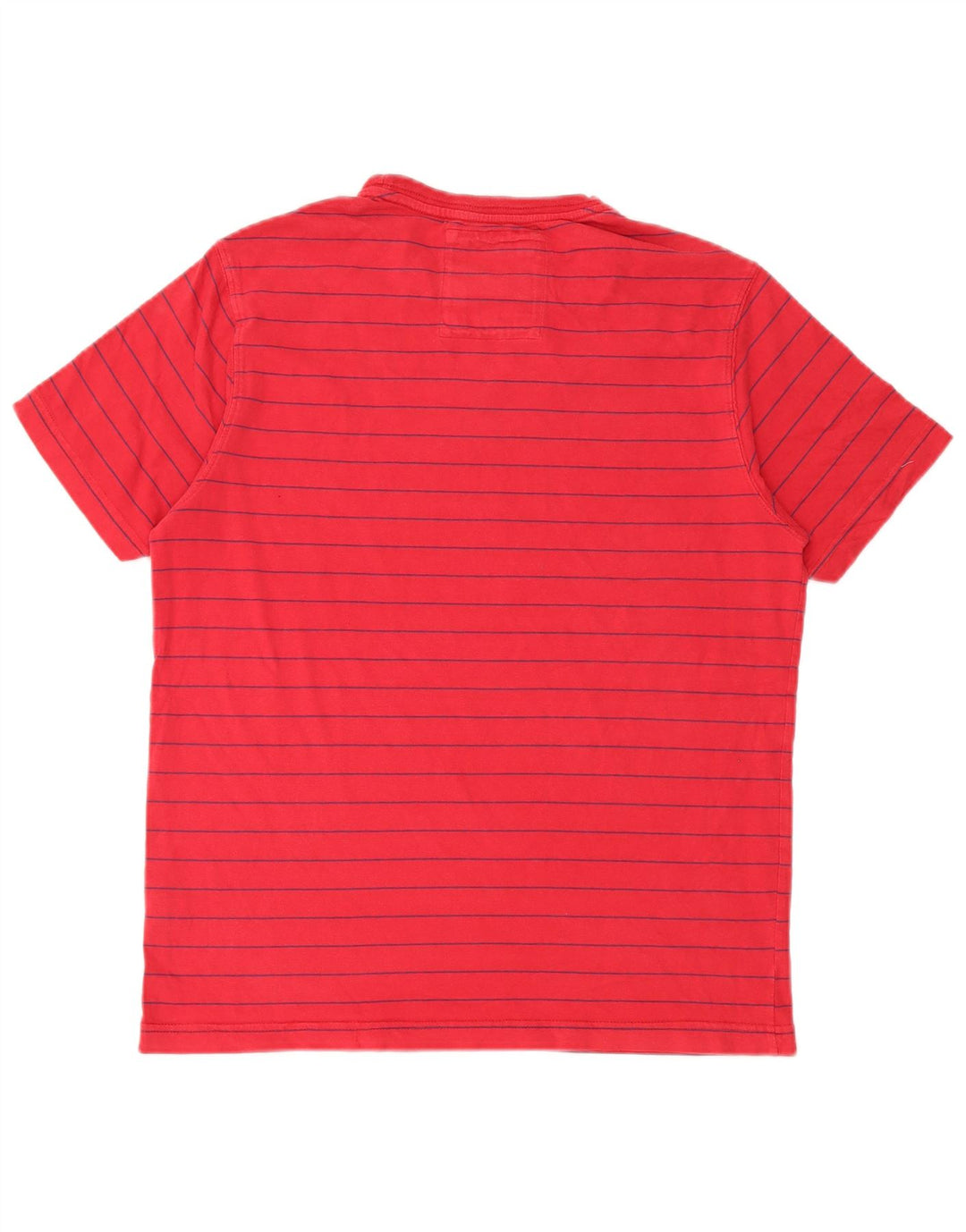Ανδρικό T-Shirt Crew Clothing Top Βαμβακερό μεσαίο κόκκινο ριγέ
