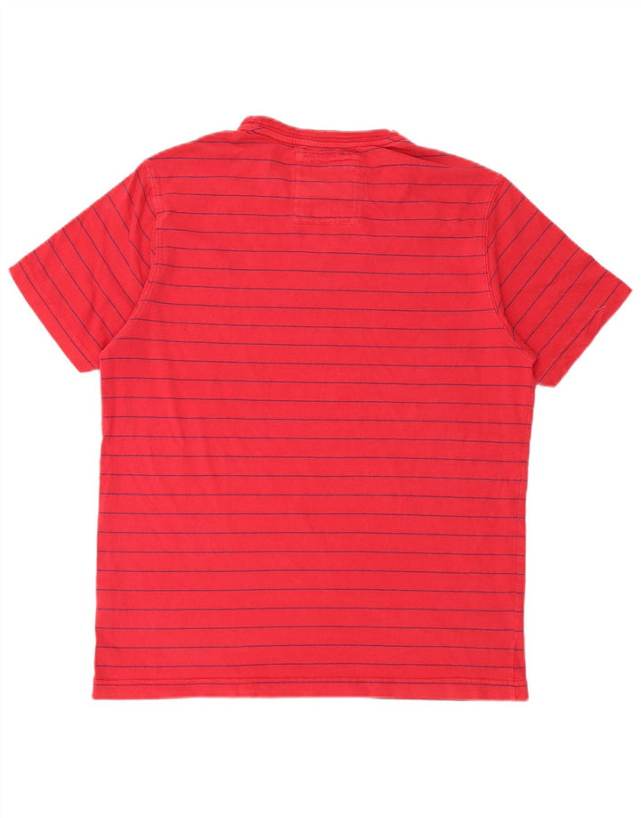 Ανδρικό T-Shirt Crew Clothing Top Βαμβακερό μεσαίο κόκκινο ριγέ