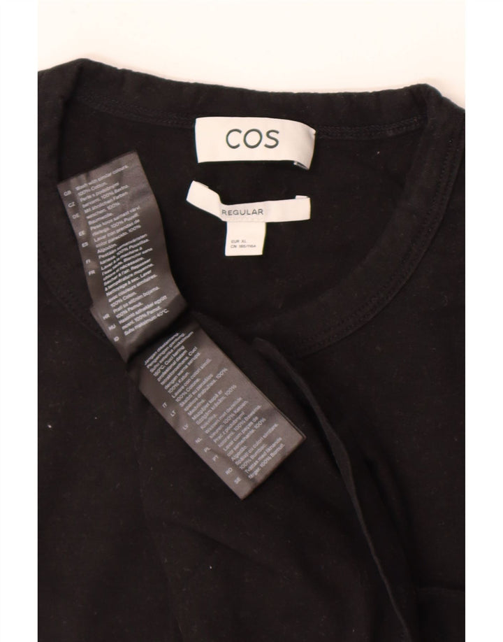 Ανδρικό T-Shirt Cos Regular Fit Top XL Μαύρο βαμβακερό