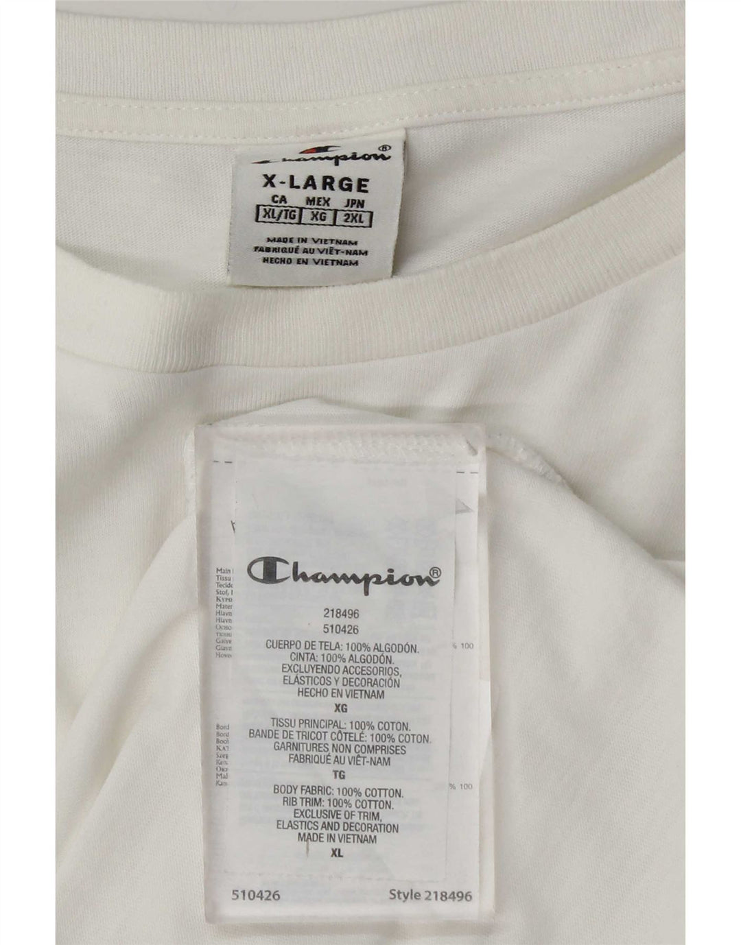 Ανδρικό T-Shirt Champion Top XL Λευκό βαμβακερό