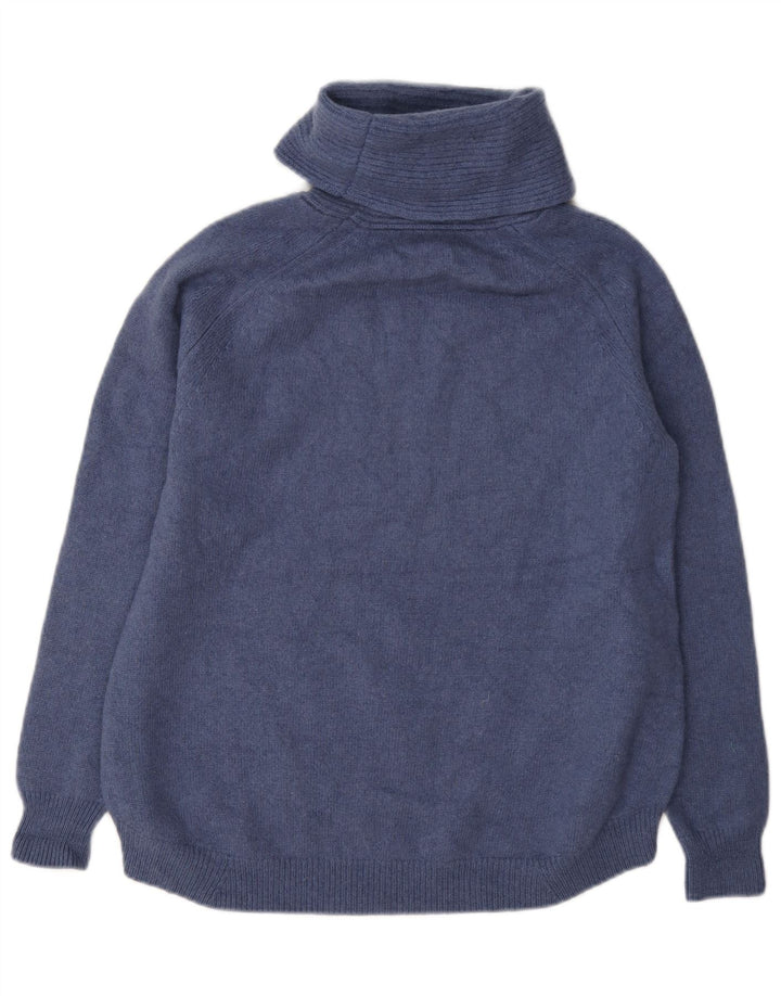 Massimo Dutti Γυναικείο πουλόβερ με ρολό λαιμόκοψη UK 10 Small Blue