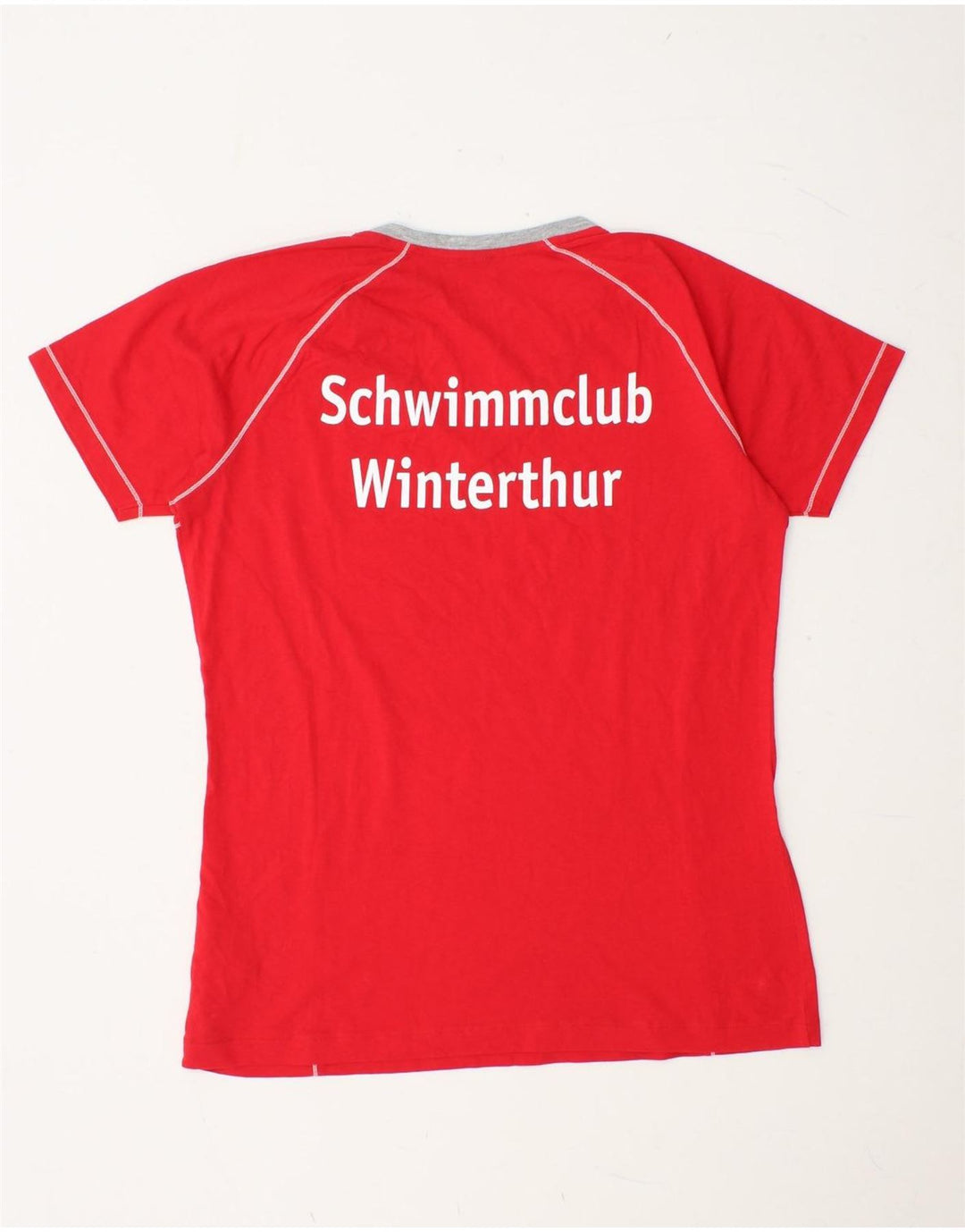 ARENA Γυναικείο γραφικό T-Shirt Top UK 14 Μεσαίο κόκκινο βαμβακερό