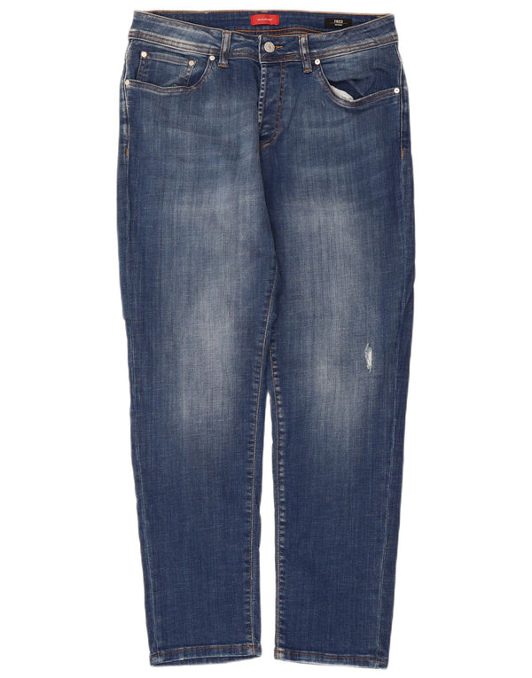 Liu Jo Mens Fred Tapered Jeans W32 L27 Μπλε βαμβακερό