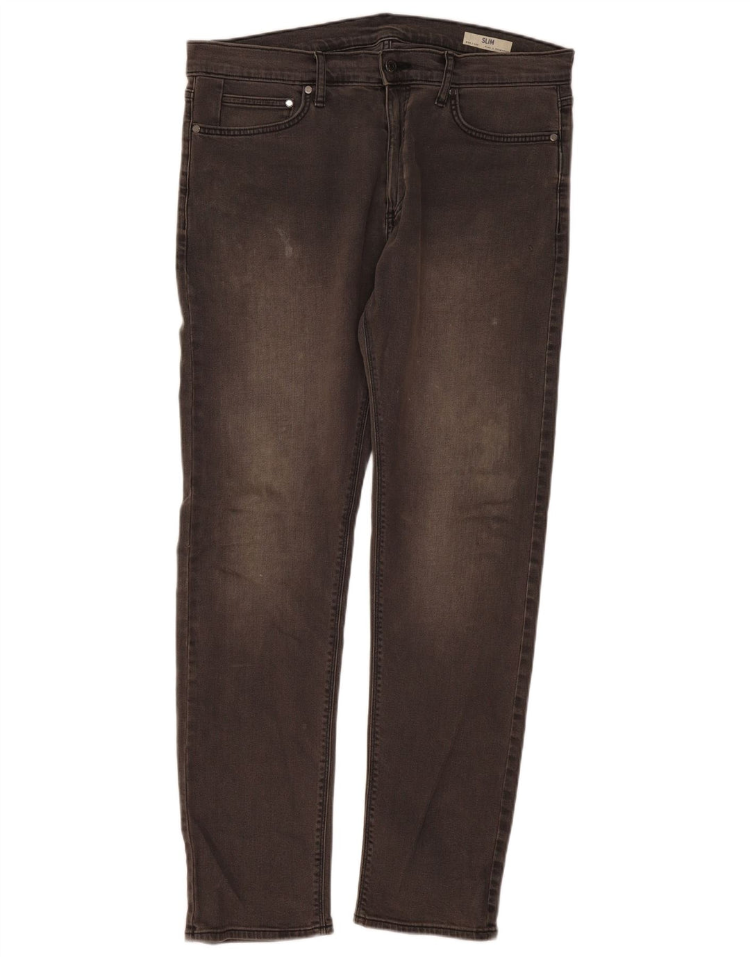 Marks & Spencer Ανδρικό Slim Jeans W36 L33 Γκρι βαμβακερό