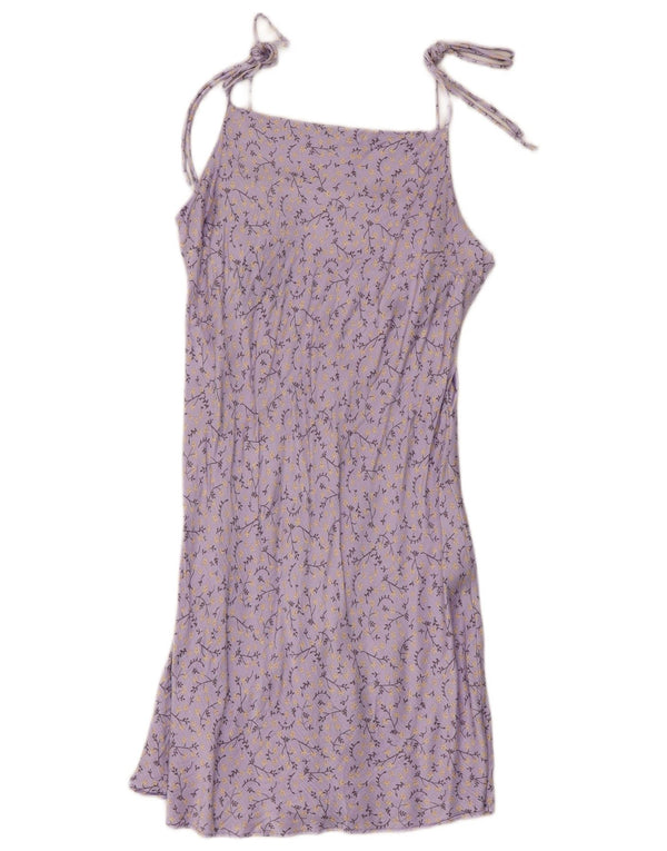 Zara Γυναικείο Sundress UK 12 Medium Purple Floral