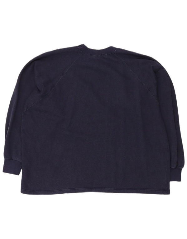 CHAMPION Γυναικεία υπερμεγέθη γραφική φούτερ Jumper UK 16 Large Navy Blue