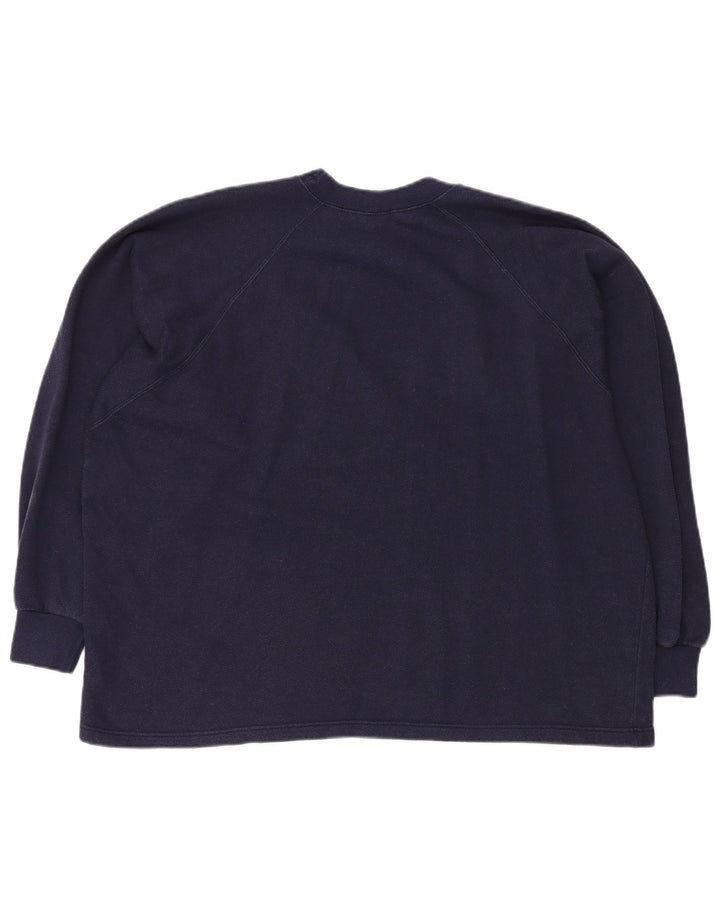 CHAMPION Γυναικεία υπερμεγέθη γραφική φούτερ Jumper UK 16 Large Navy Blue