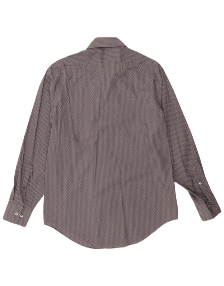 CALVIN KLEIN Ανδρικό πουκάμισο Slim Fit Μέγεθος 15 1/2 Medium Grey Geometric