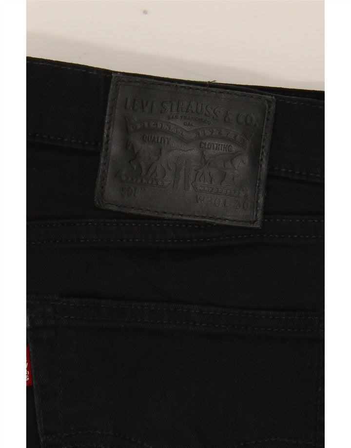 Levi's Mens 508 Regular Tapered Jeans W30 L30 Μαύρο βαμβακερό
