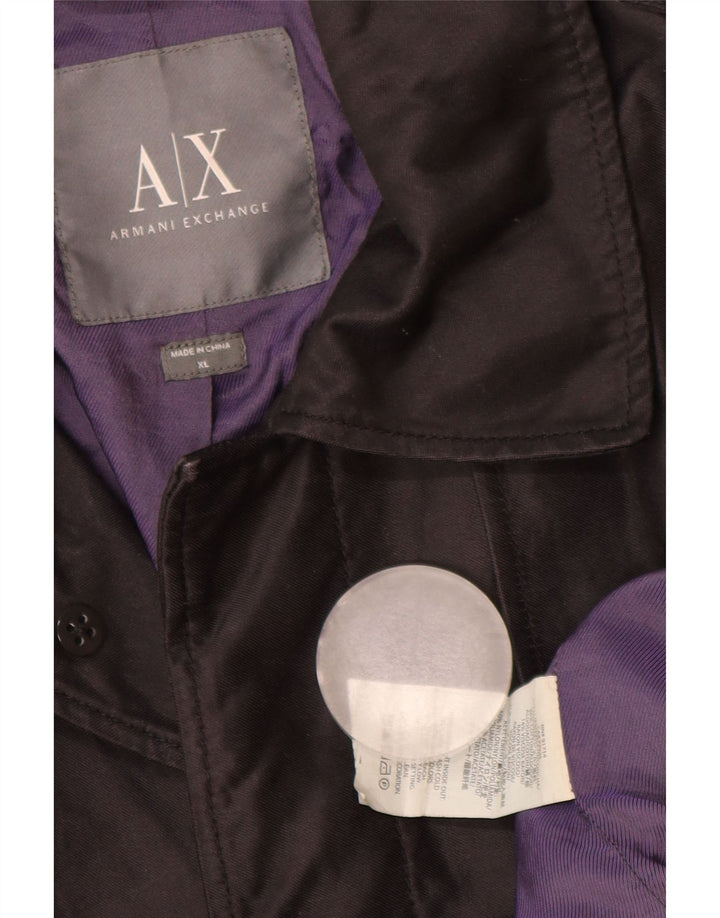 Armani Exchange Ανδρική καμπαρντίνα UK 42 XL Μαύρο βαμβακερό