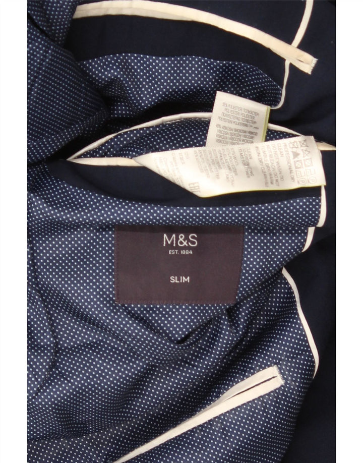 Marks & Spencer Ανδρικό μπουφάν με 2 κουμπιά, λεπτό μπλέιζερ UK 38 Medium Navy Blue