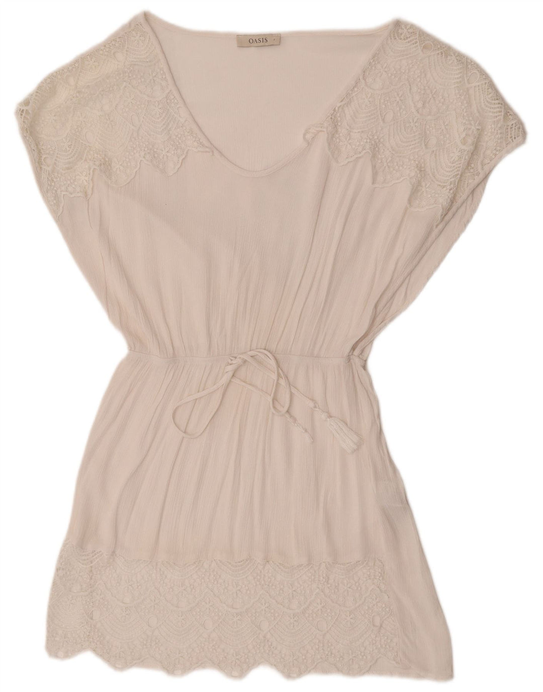 Γυναικείο φόρεμα Oasis A-Line UK 10 Small White Viscose
