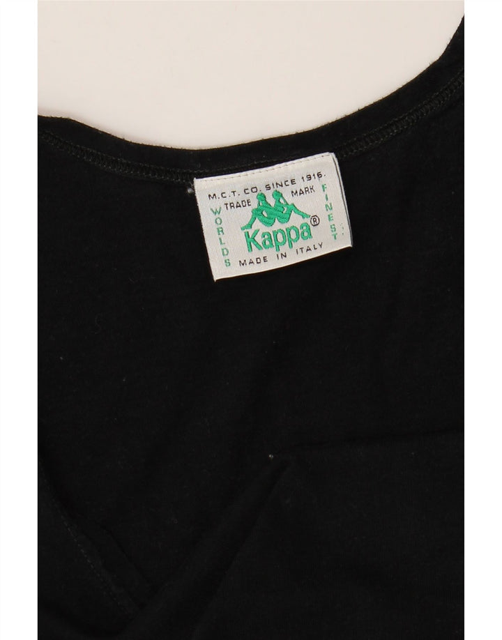 Kappa γυναικείο γιλέκο τοπ UK 14 μεγάλο μαύρο βαμβακερό