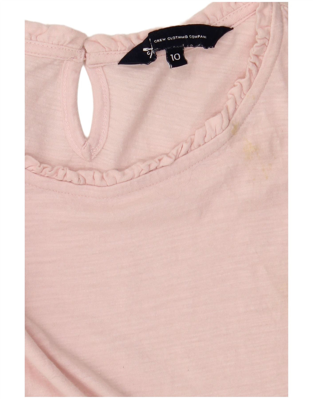 CREW CLOTHING Γυναικεία μπλούζα Top UK 10 Small Pink Cotton