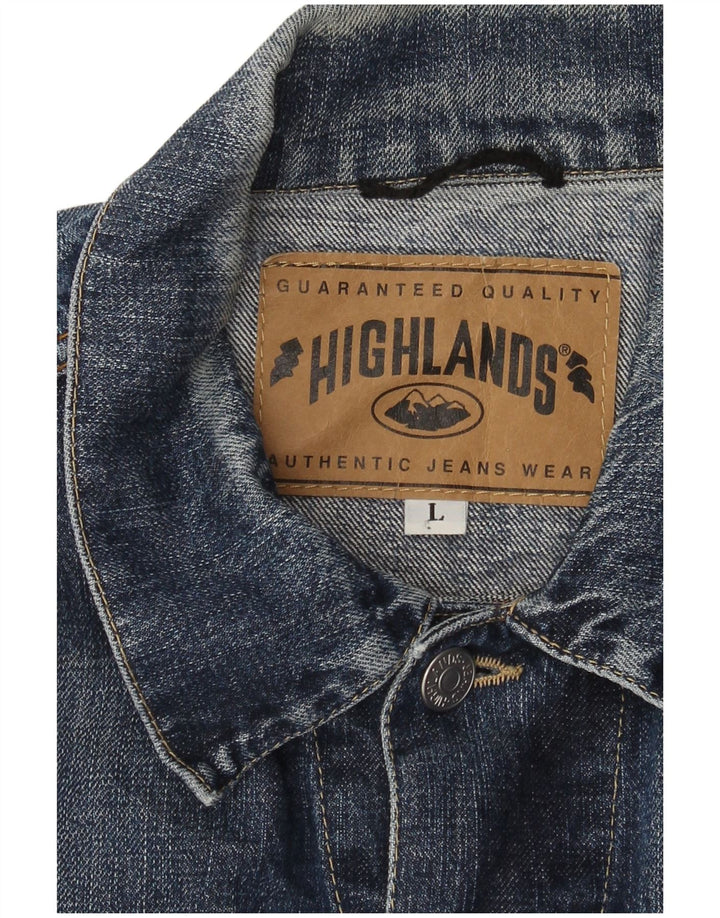 Ανδρικό τζιν μπουφάν Highland UK 40 Large Blue