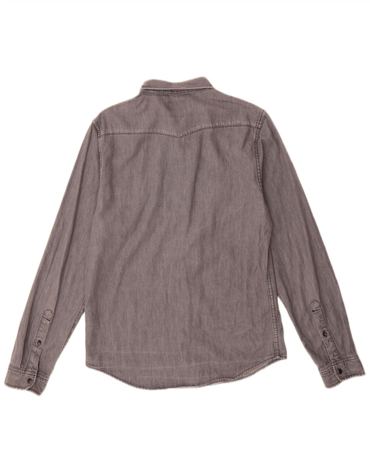 Ανδρικό τζιν πουκάμισο Lee, μεσαίο γκρι βαμβακερό