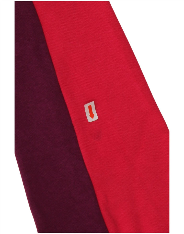 PUMA Girls Graphic Hoodie Jumper 11-12 Years Pink Colourblock Cotton