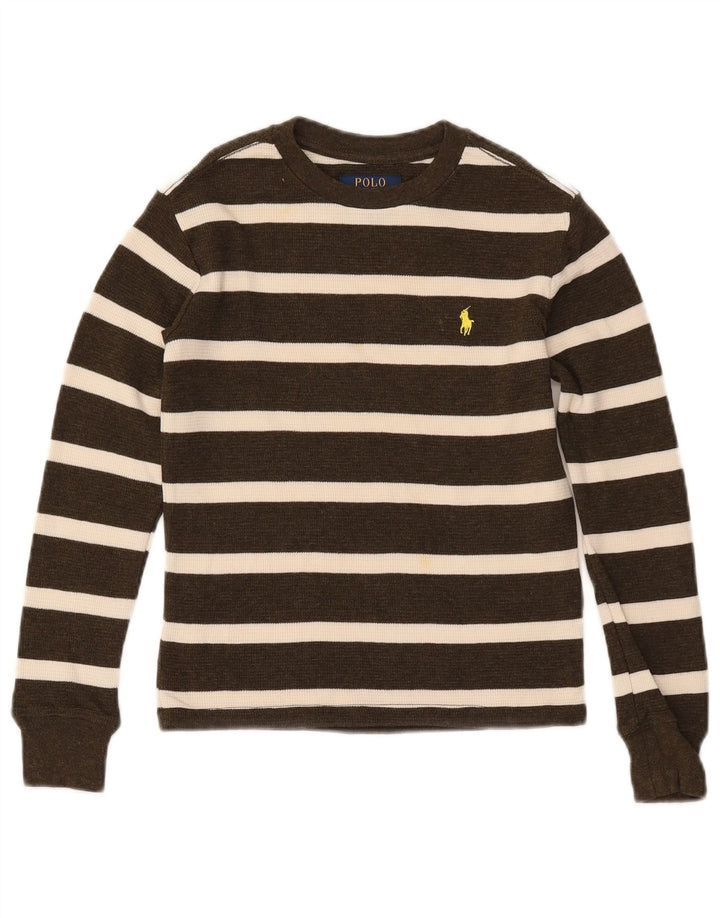 Πουλόβερ POLO RALPH LAUREN Αγόρια Boat Neck Jumper 7-8 Years Small Khaki