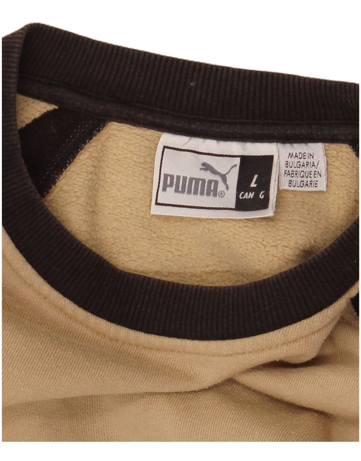 Ανδρικό γραφικό φούτερ PUMA Jumper με μεγάλο μπεζ χρώμα